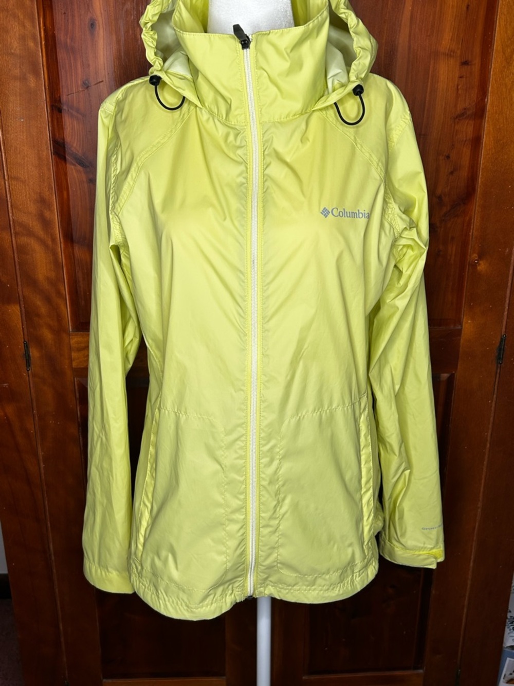 Columbia NEW Hooded Switchback Rain Jacket - Water Resistant Zip Front Hiking - Picture 5 of 17